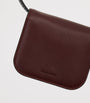 AllSaints Red Small Leather Maeve Cross-Body Card Holder