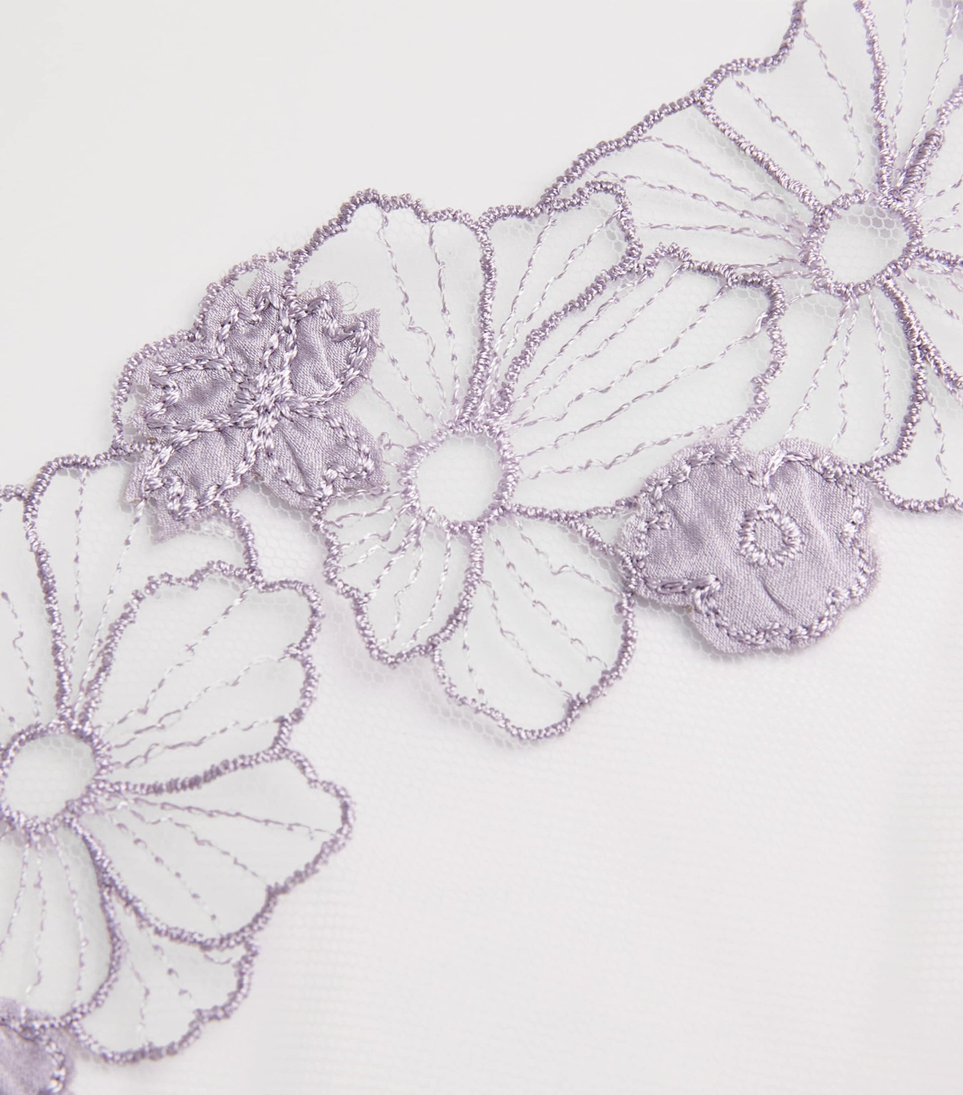 Kiki de Montparnasse Purple Floral-Lace Thong