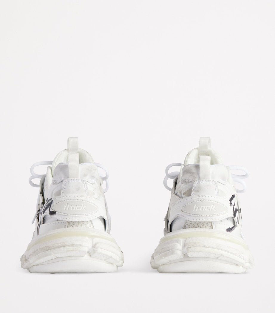 Balenciaga White Track Signature Sneakers