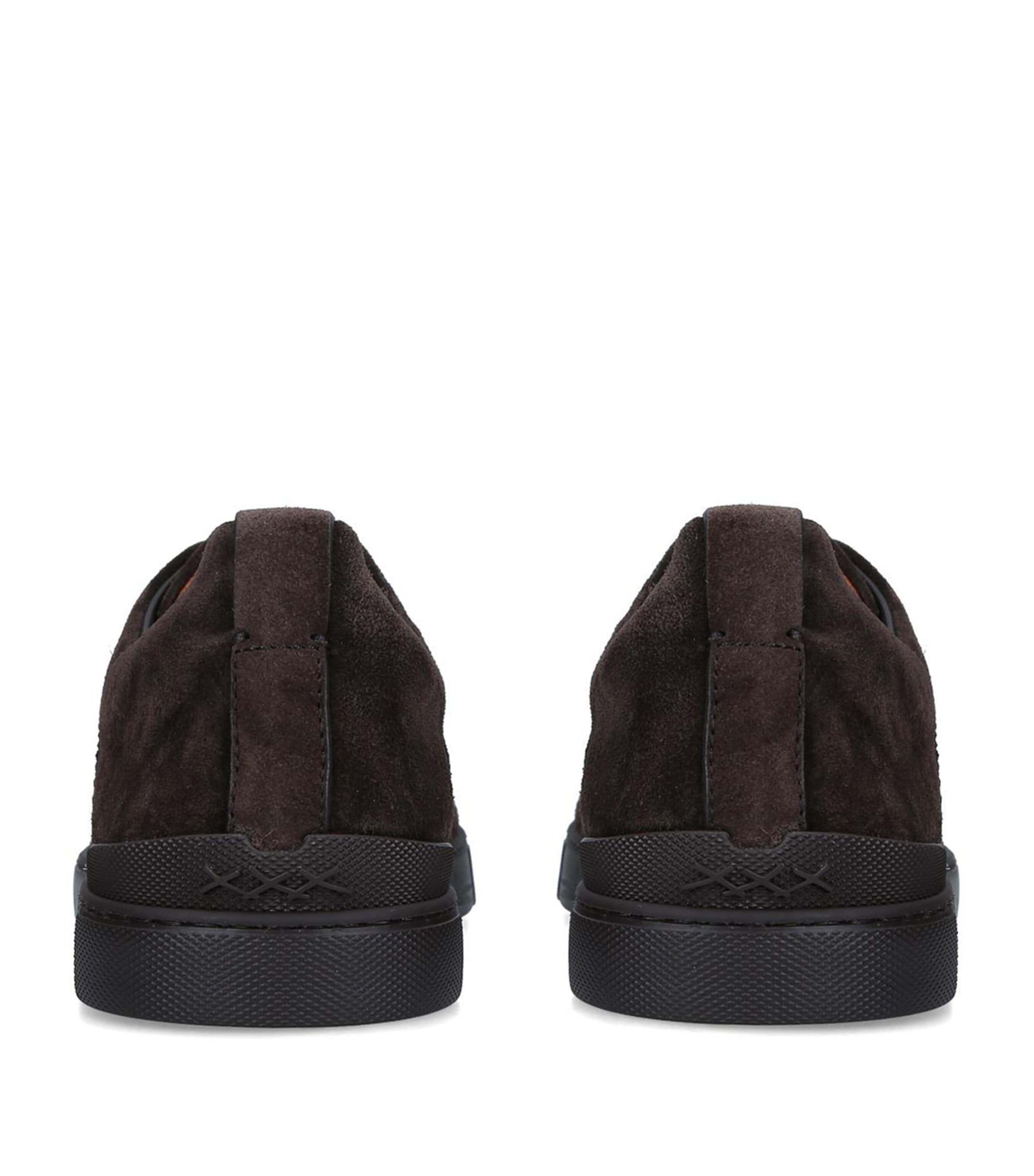 Zegna Suede Triple Stitch Sneakers