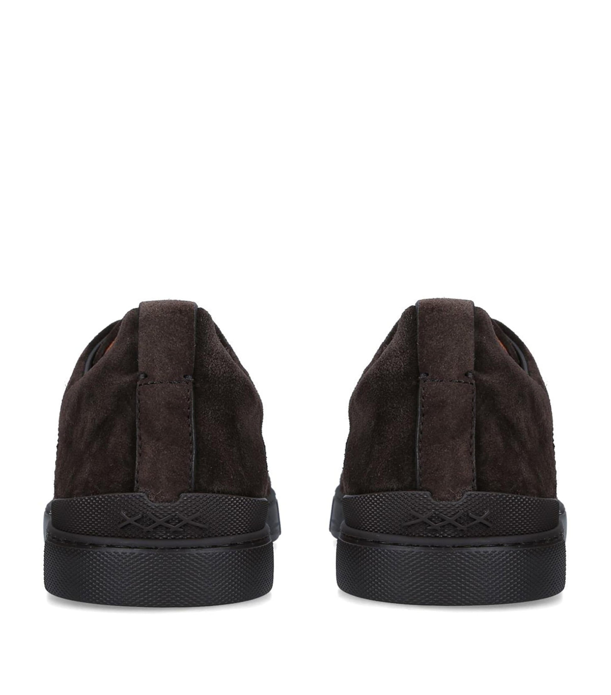 Zegna Suede Triple Stitch Sneakers