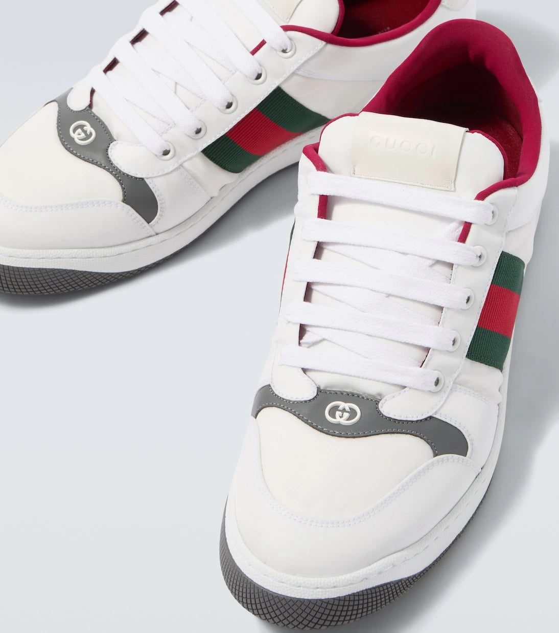Gucci - Screener leather-trimmed sneakers