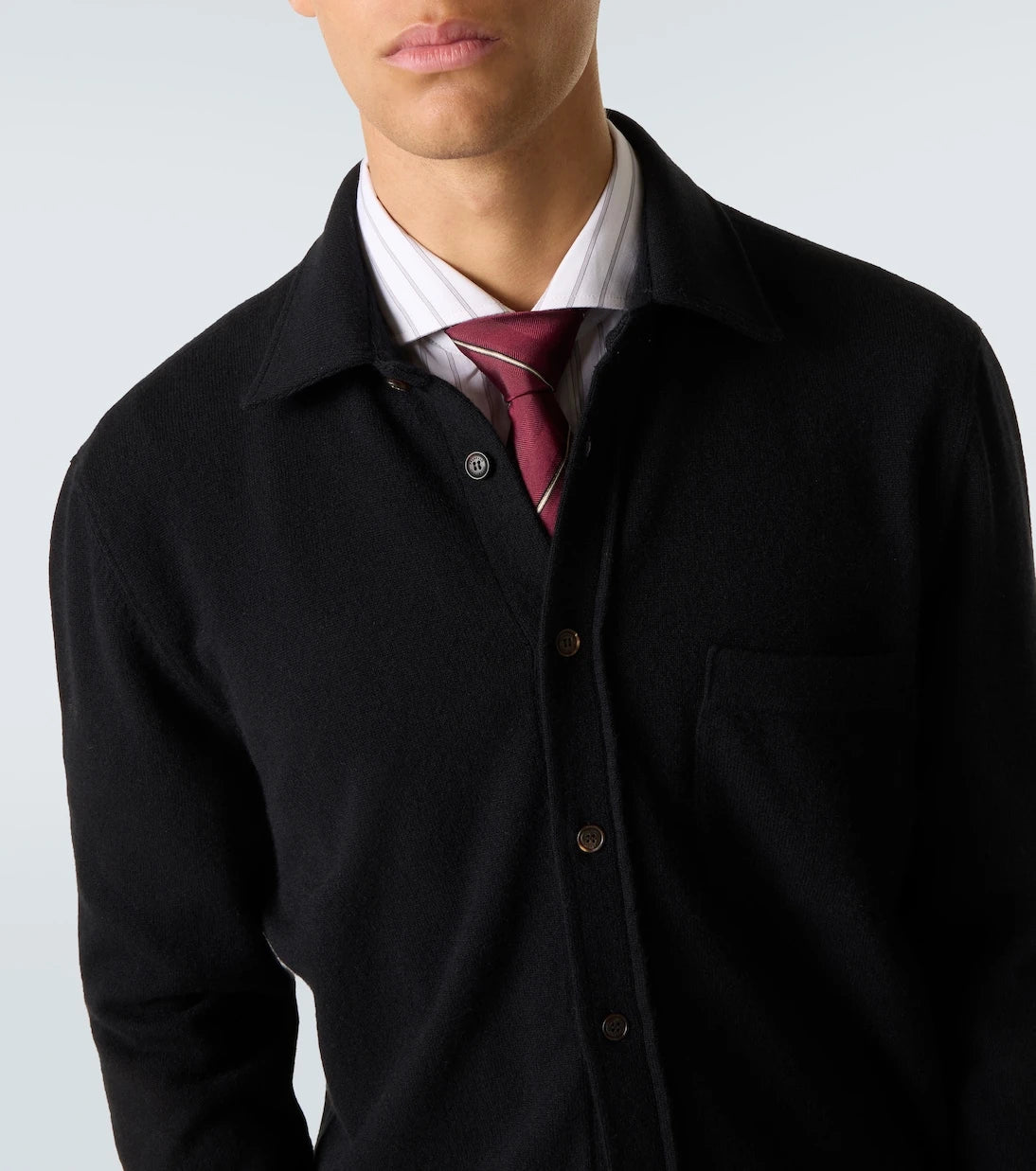 Brunello Cucinelli - Wool, cashmere, and silk polo sweater