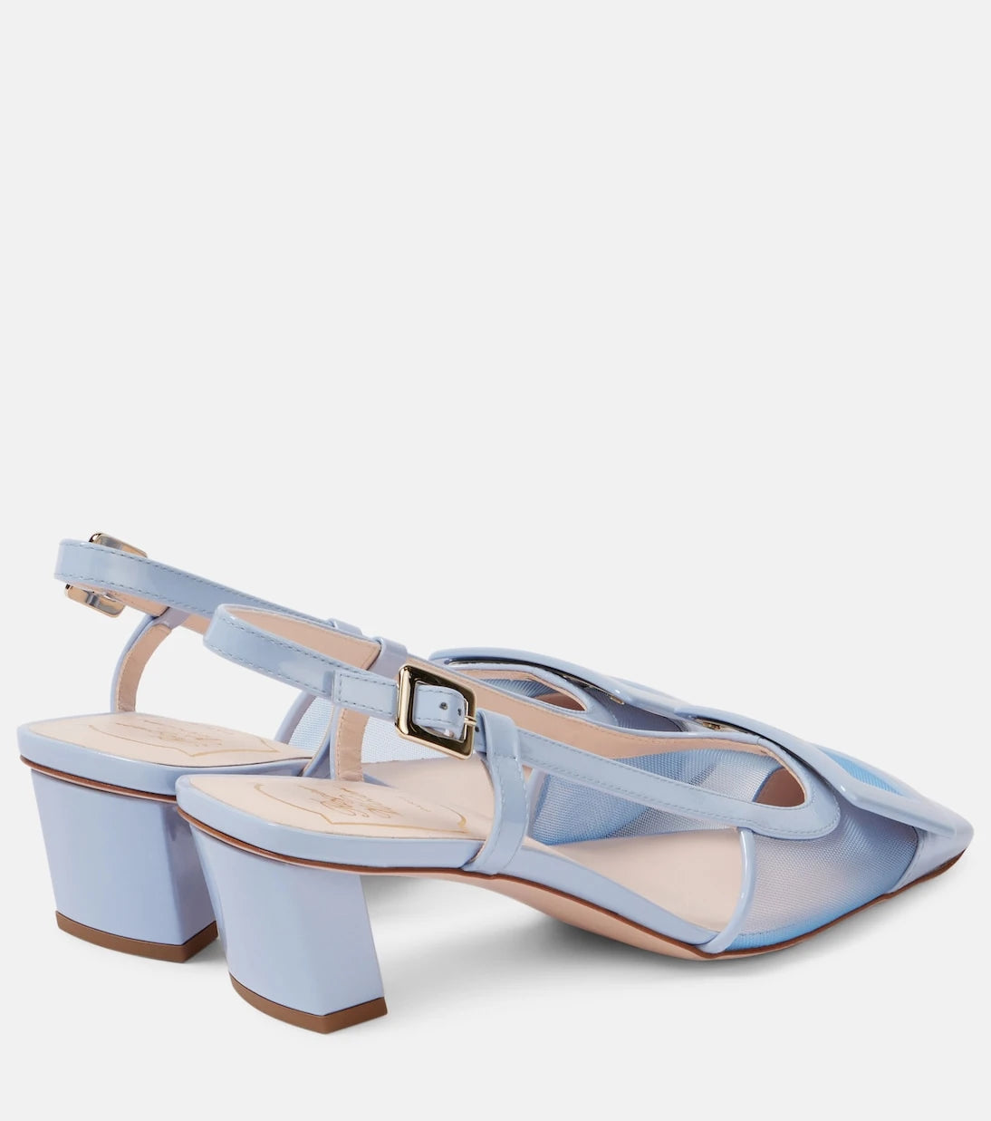 Roger Vivier - Belle Vivier 45 leather slingback pumps