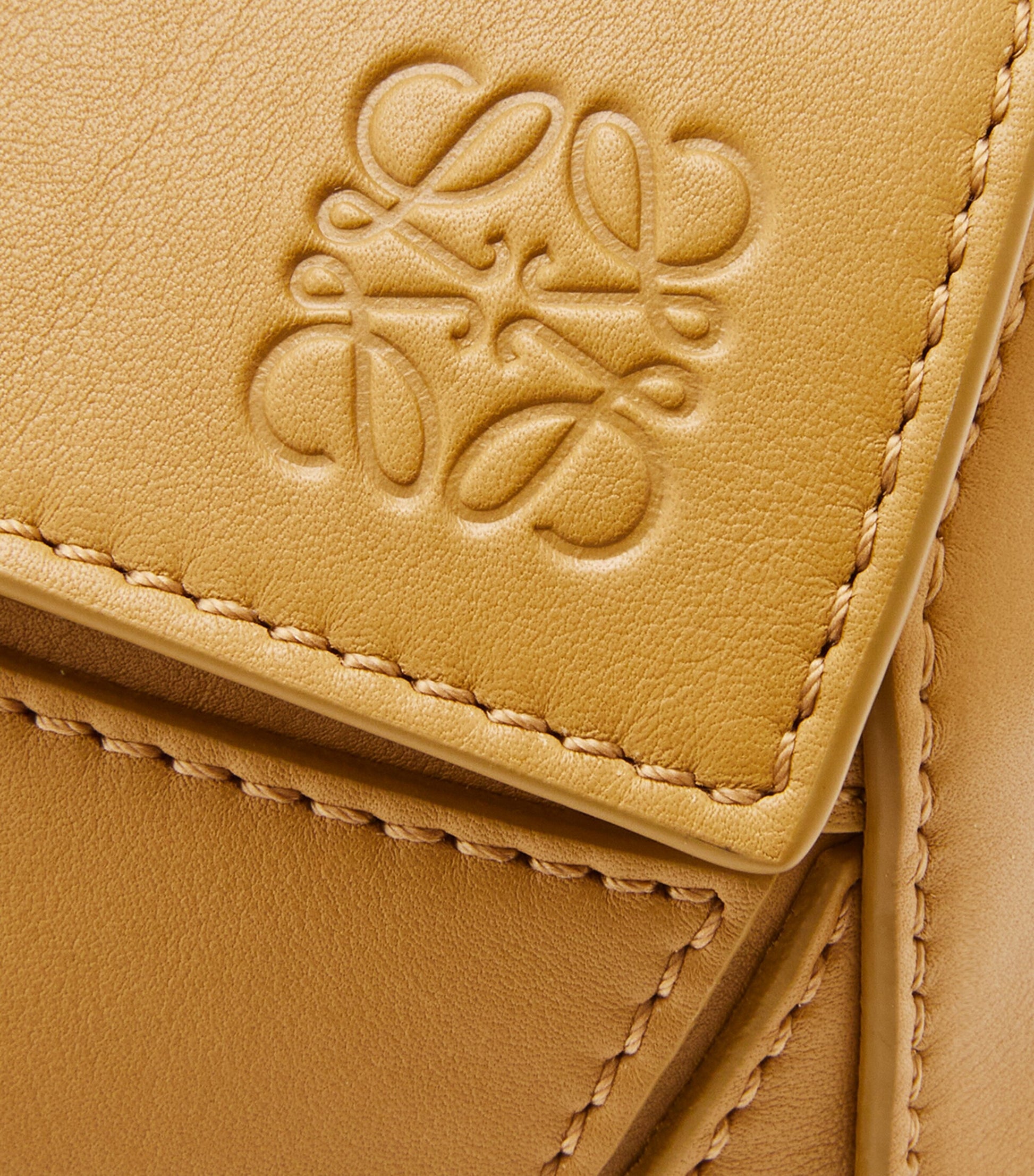 LOEWE Beige Small Leather Puzzle Top-Handle Bag