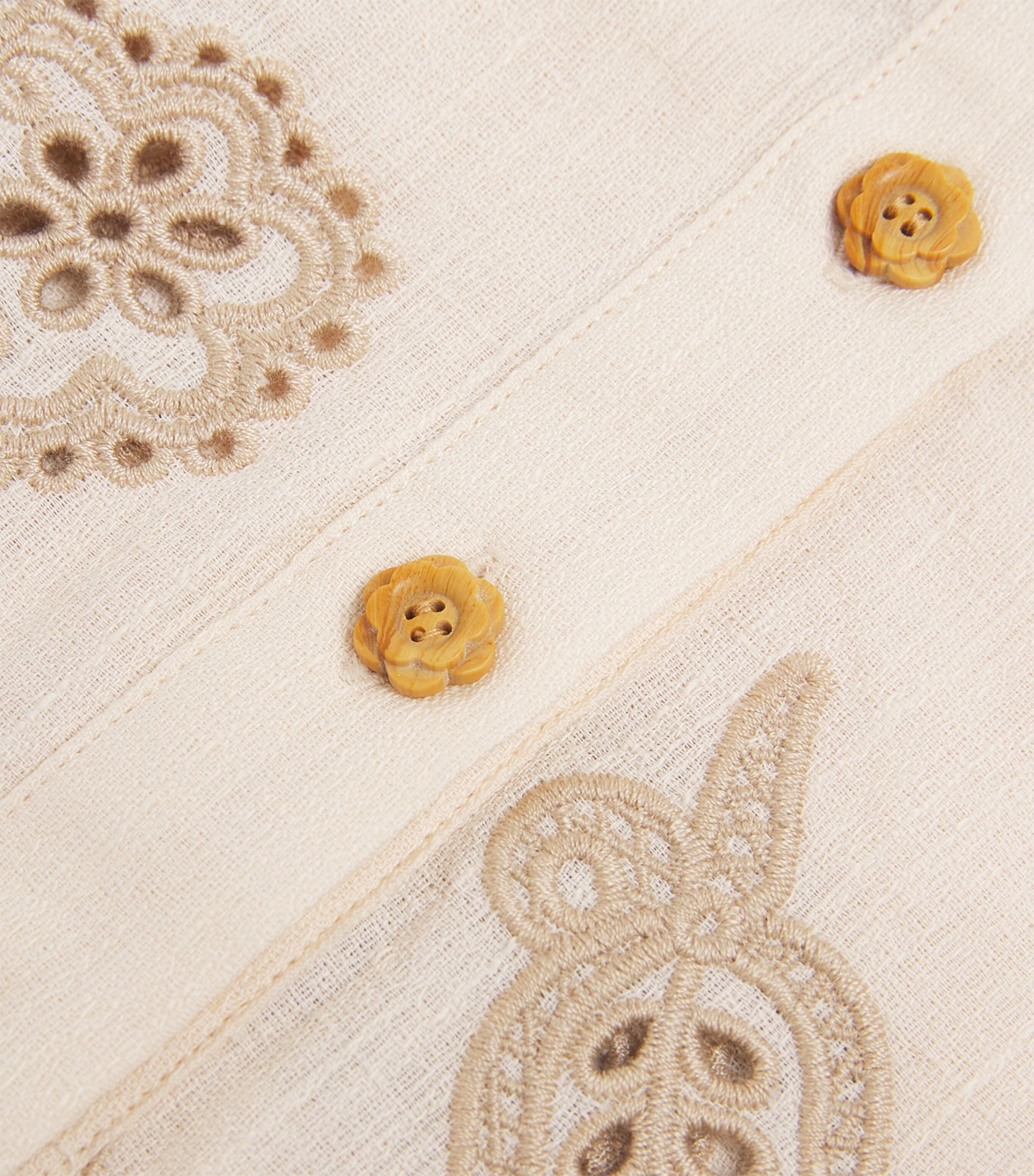 Zimmermann Kids Cotton Embroidered Rhiannon Shirt (2-12 Years)