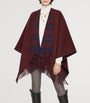 Burberry Red Wool Reversible Check Cape