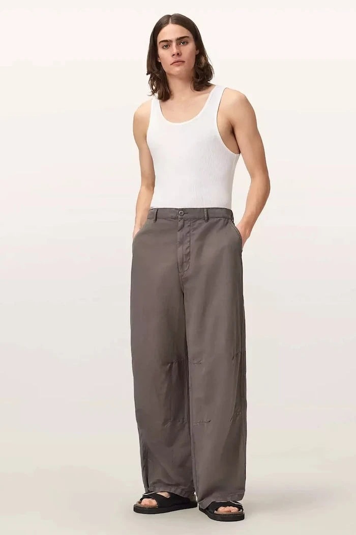 AllSaints панталон мъжки с лен ECHO