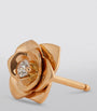 Piaget Rose Gold and Diamond Rose Earrings