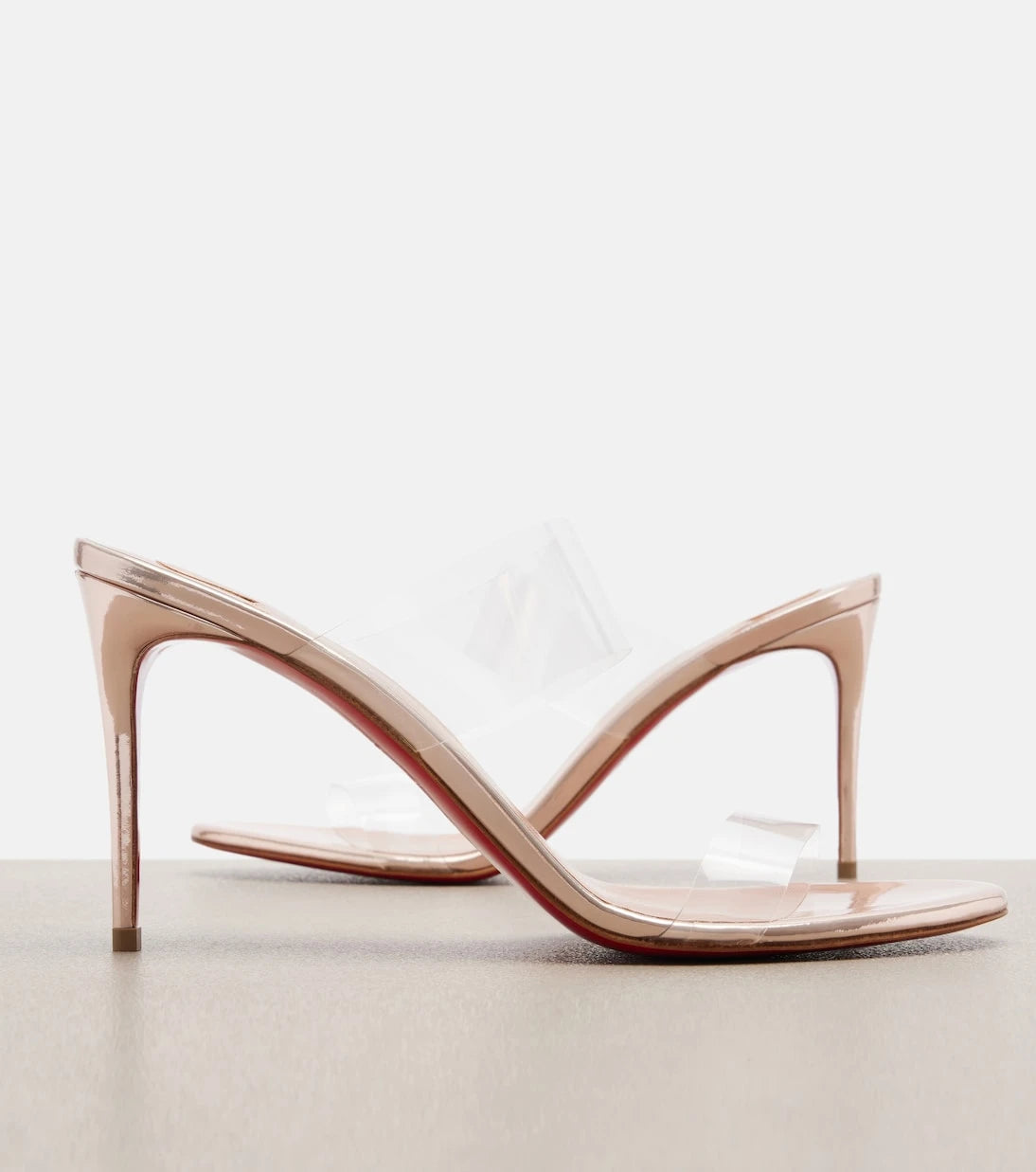 Christian Louboutin - Just Nothing leather-trimmed TPU mules