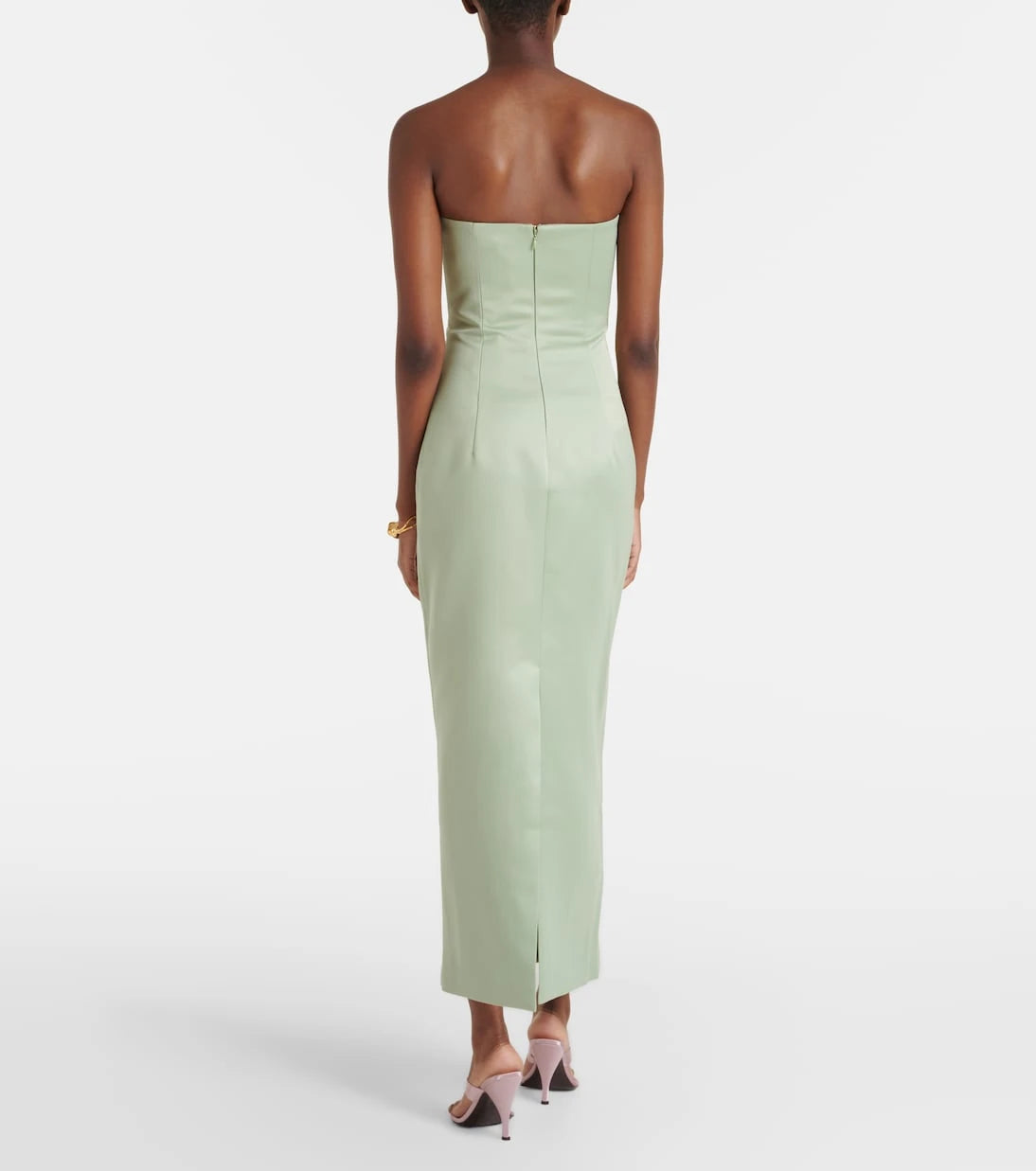 Leo Lin - Marilyn floral-appliqué bustier dress