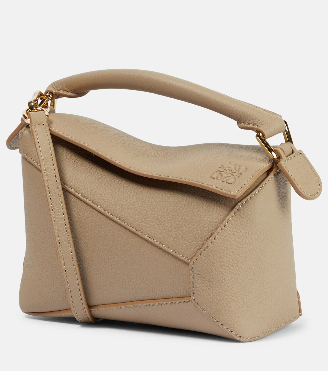 Loewe - حقيبة توت Puzzle Edge Mini من الجلد
