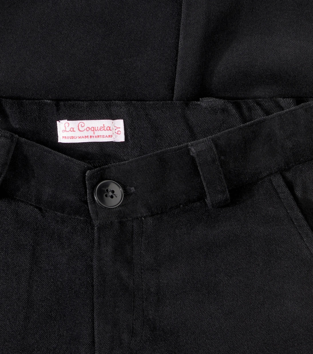 La Coqueta - Elio cotton velvet straight pants