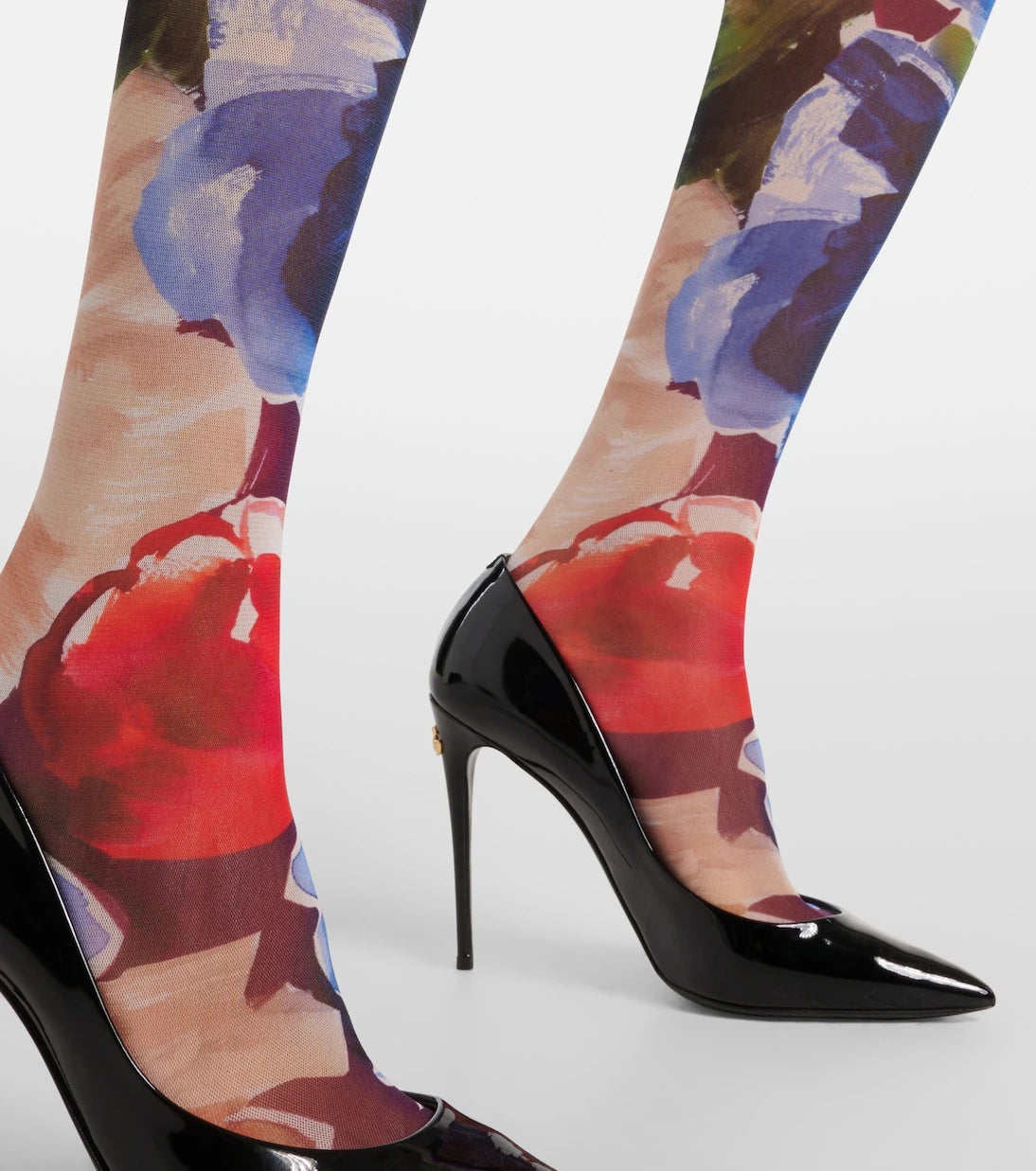 Dolce&Gabbana - Printed tulle tights