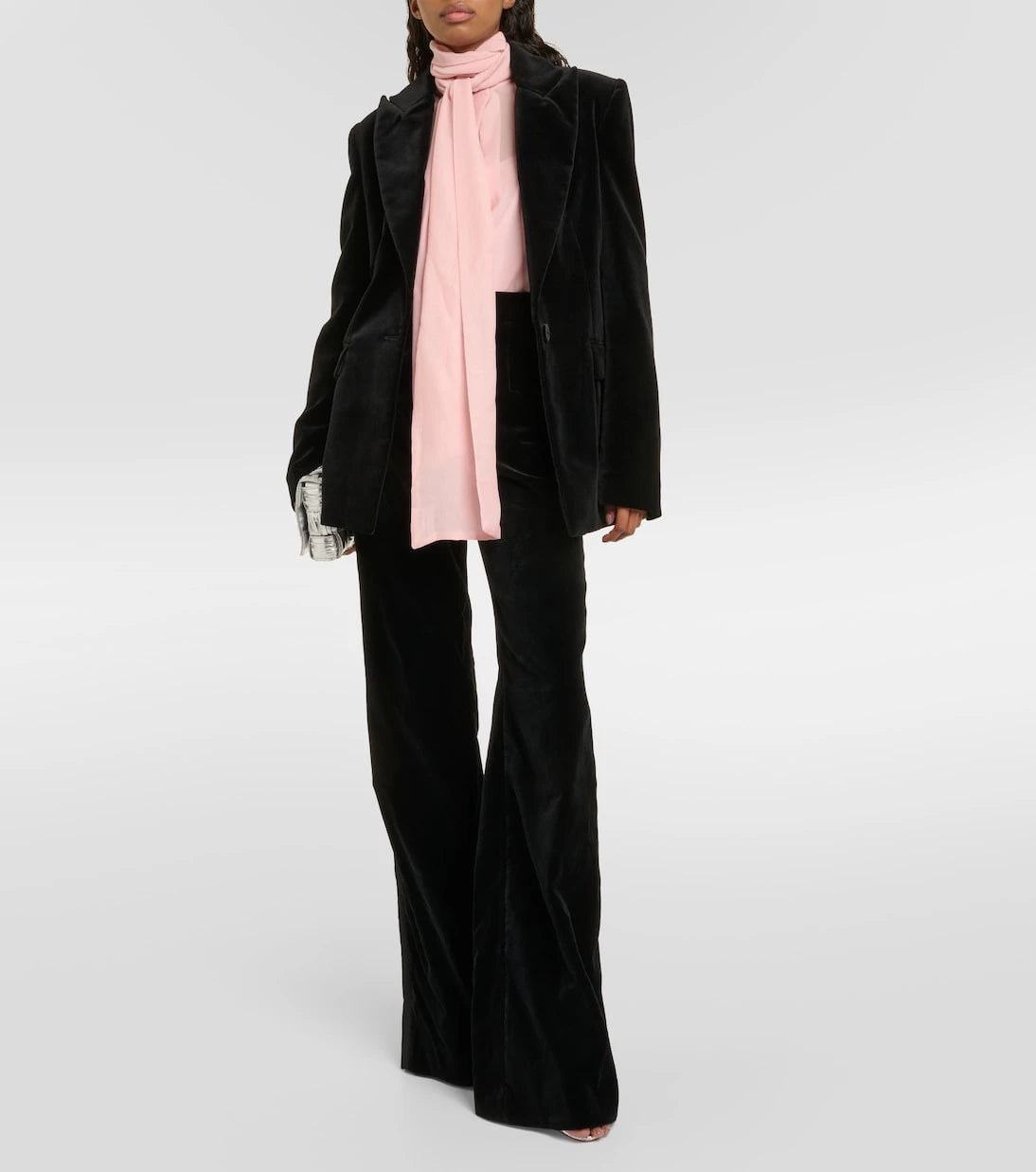 Costarellos - Barine cotton velvet straight pants
