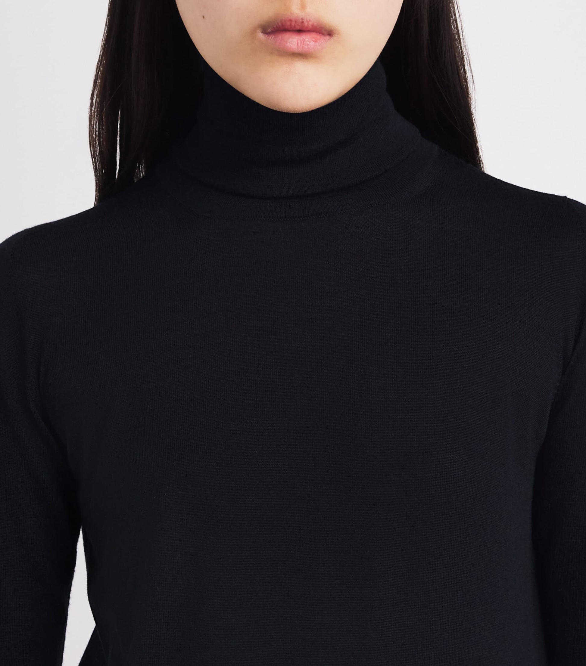 Max Mara Blue Virgin Wool Roll-Neck Sweater
