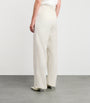 White Virgin Wool Wide-Leg Trousers