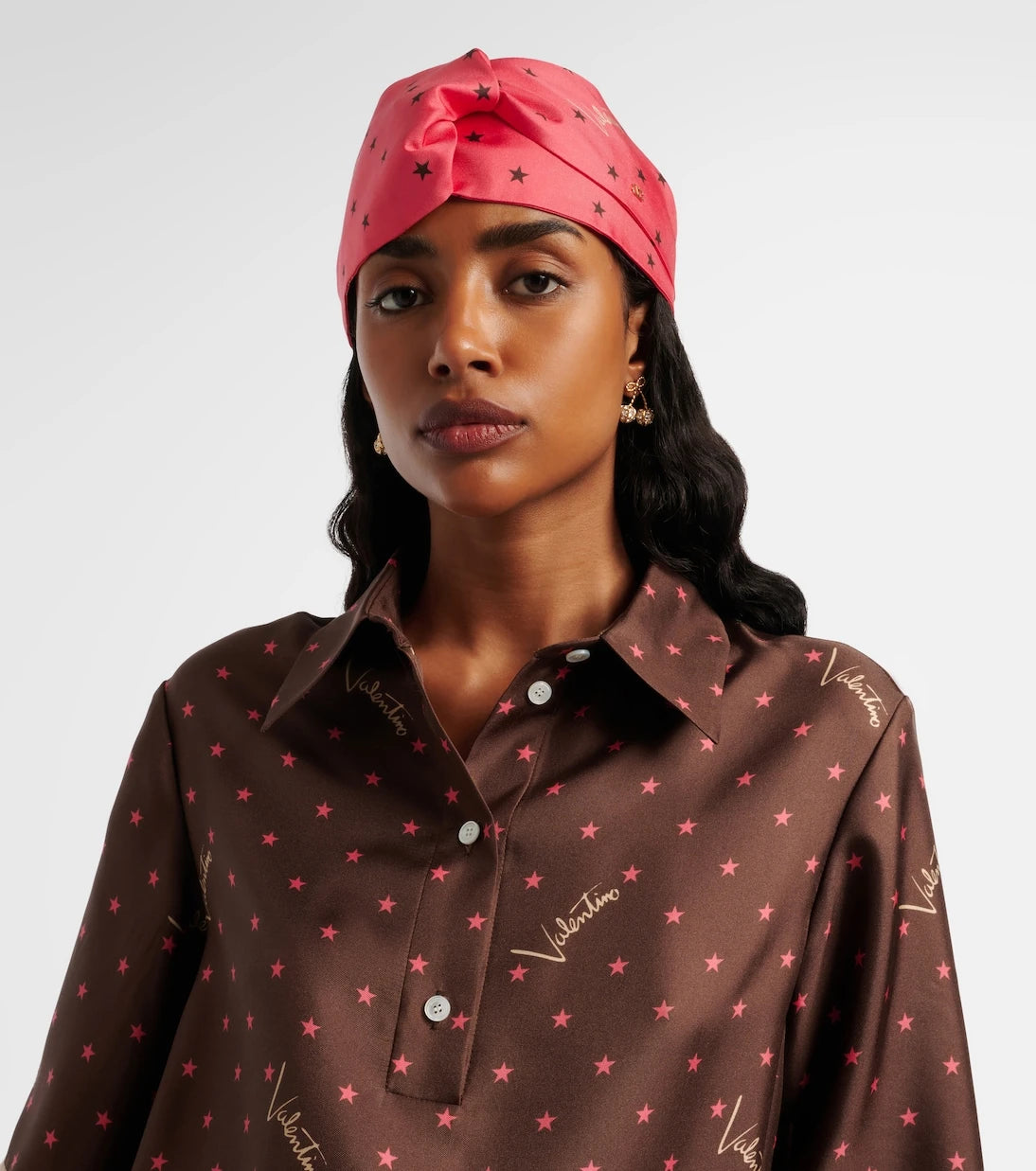 Valentino - Printed silk twill headband