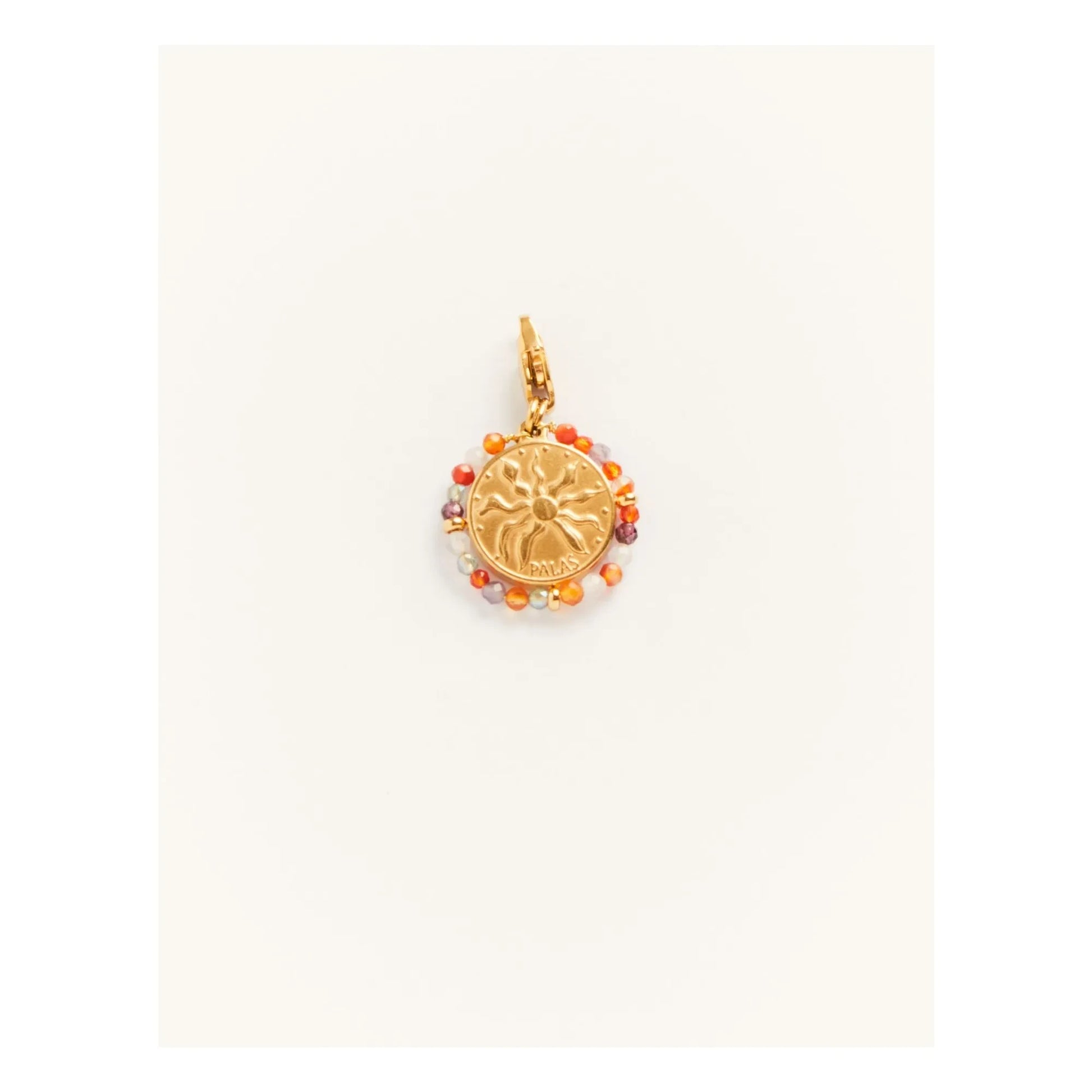 Palas - Colored Charms and Links Necklace | Gold