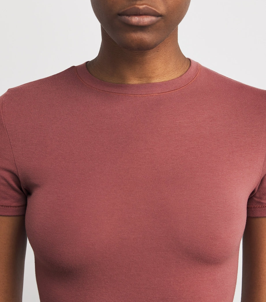 Skims Red Cotton Jersey T-Shirt