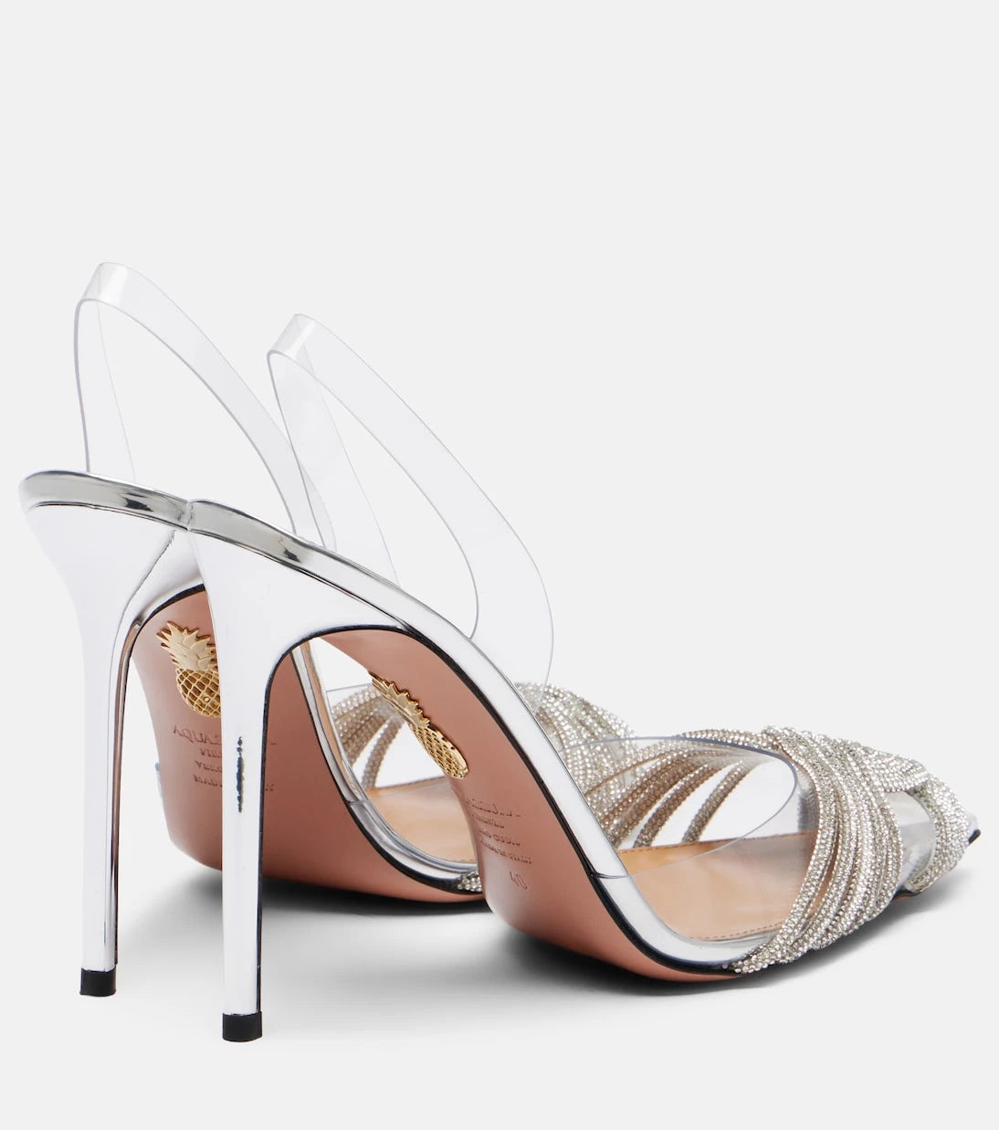 Aquazzura - Gatsby 105 embellished slingback pumps