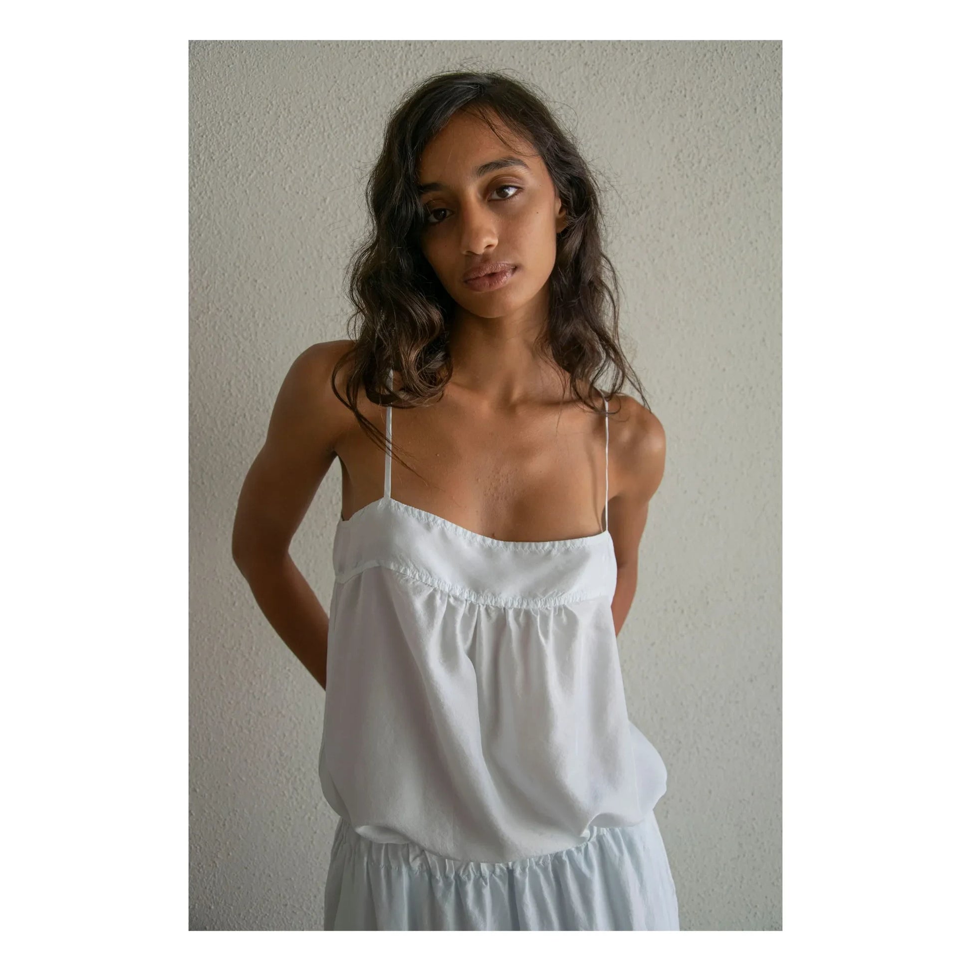 THEAVANT - Top La Fille Pongé de Soie | Light Blue