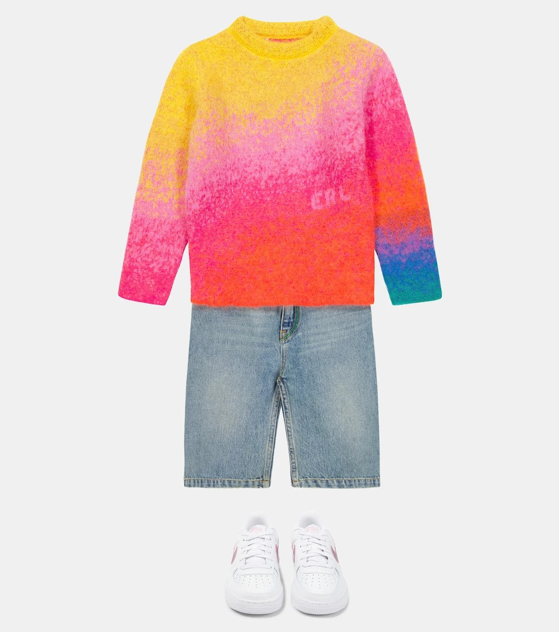 ERL Kids - Logo rainbow knit sweater
