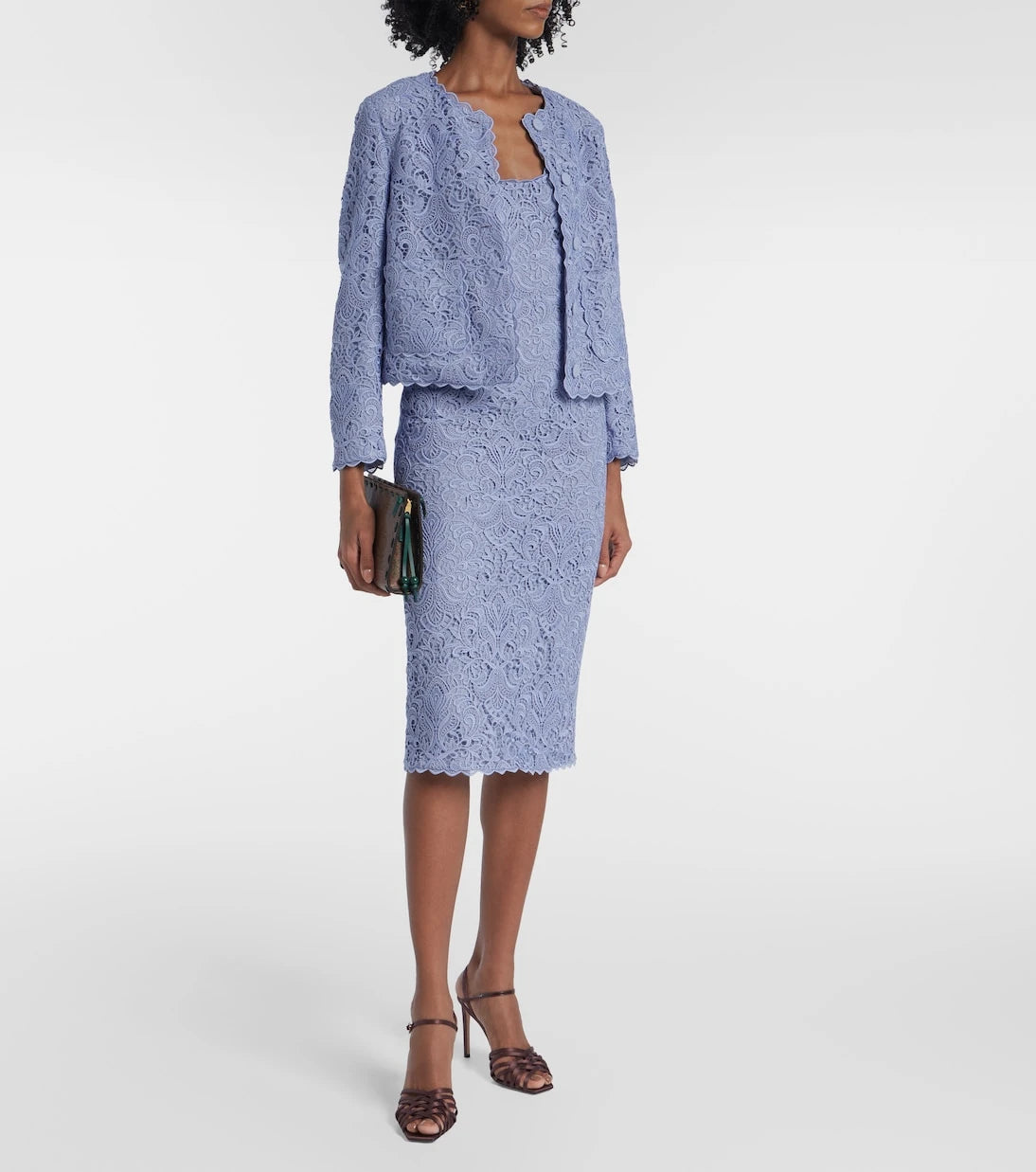 Etro - Macramé scalloped midi dress
