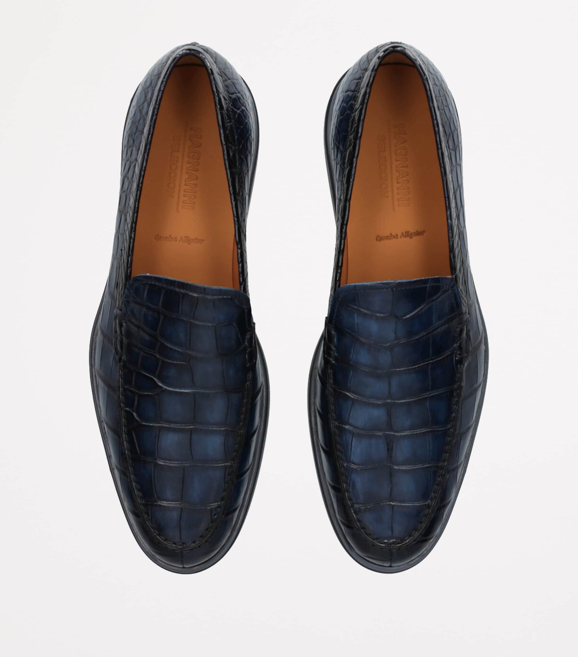 Magnanni Crocodile Pariaso Low-Top Loafers
