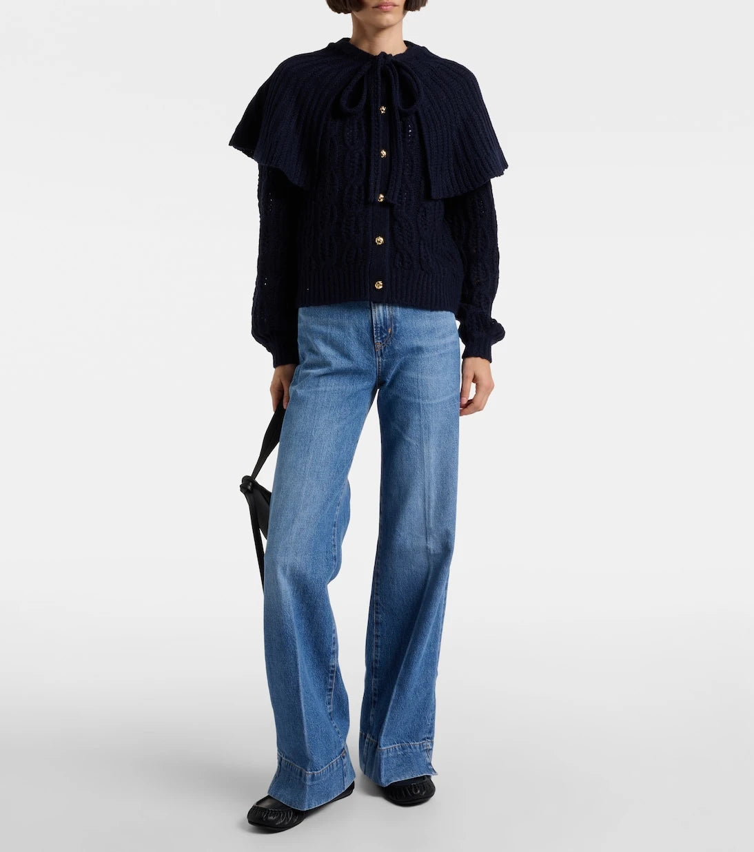 Frame - Caped wool-blend cardigan