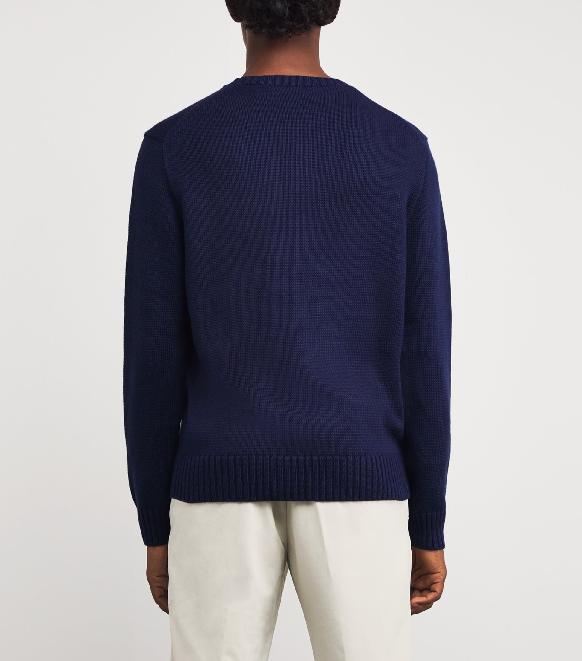 Cotton-Blend Polo Bear Sweater