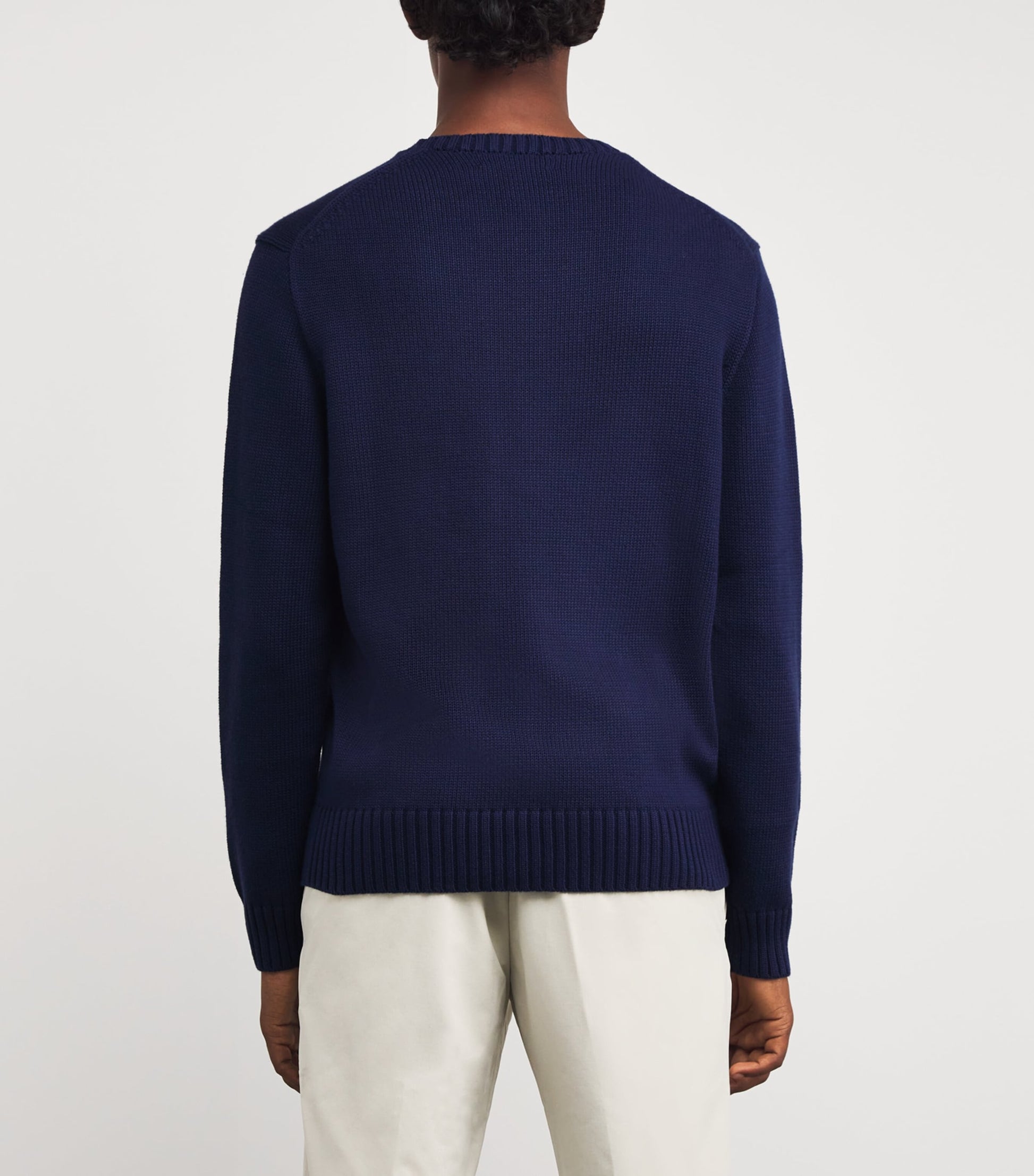 Cotton-Blend Polo Bear Sweater