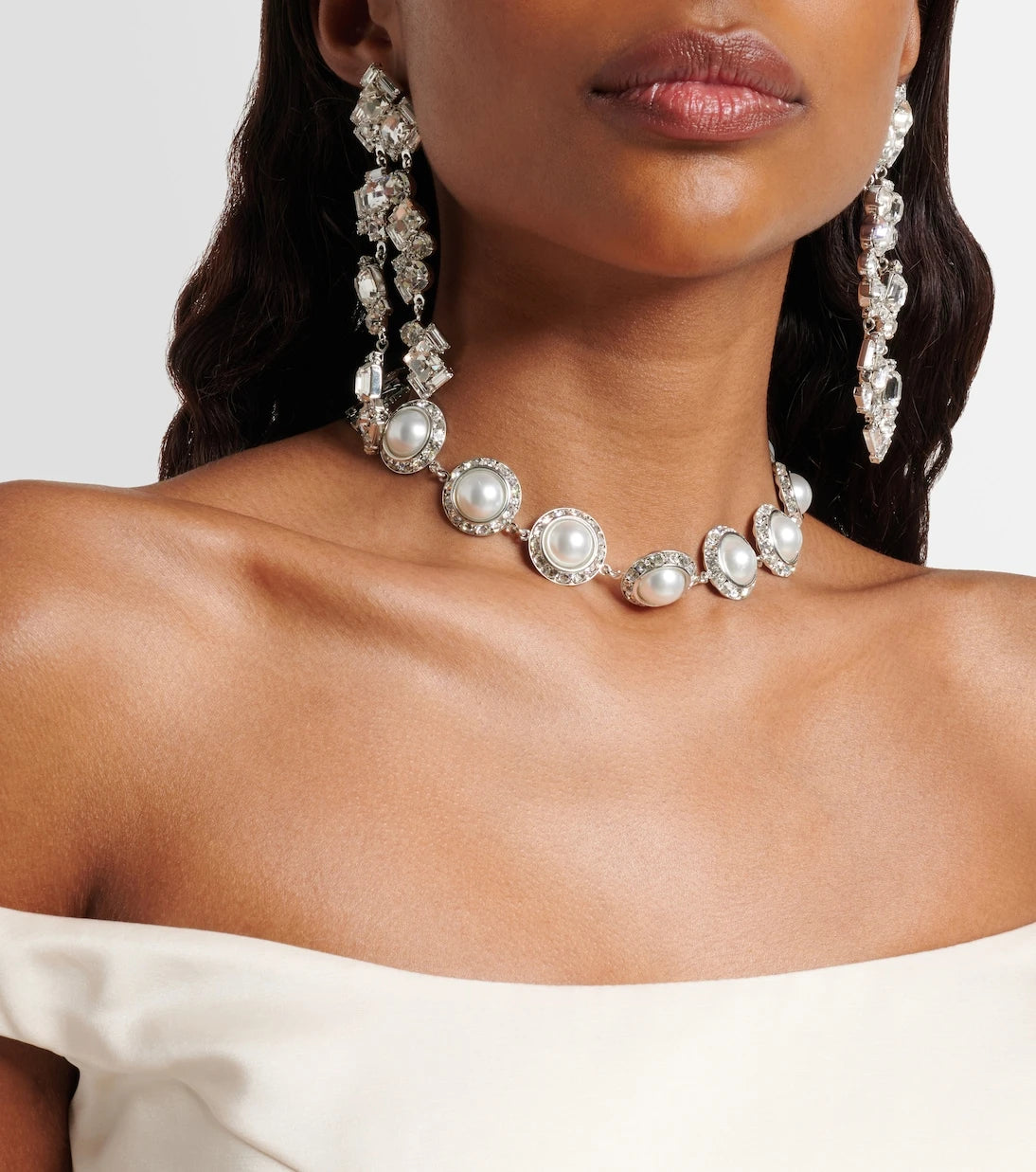 Magda Butrym - Crystal-embellished drop earrings