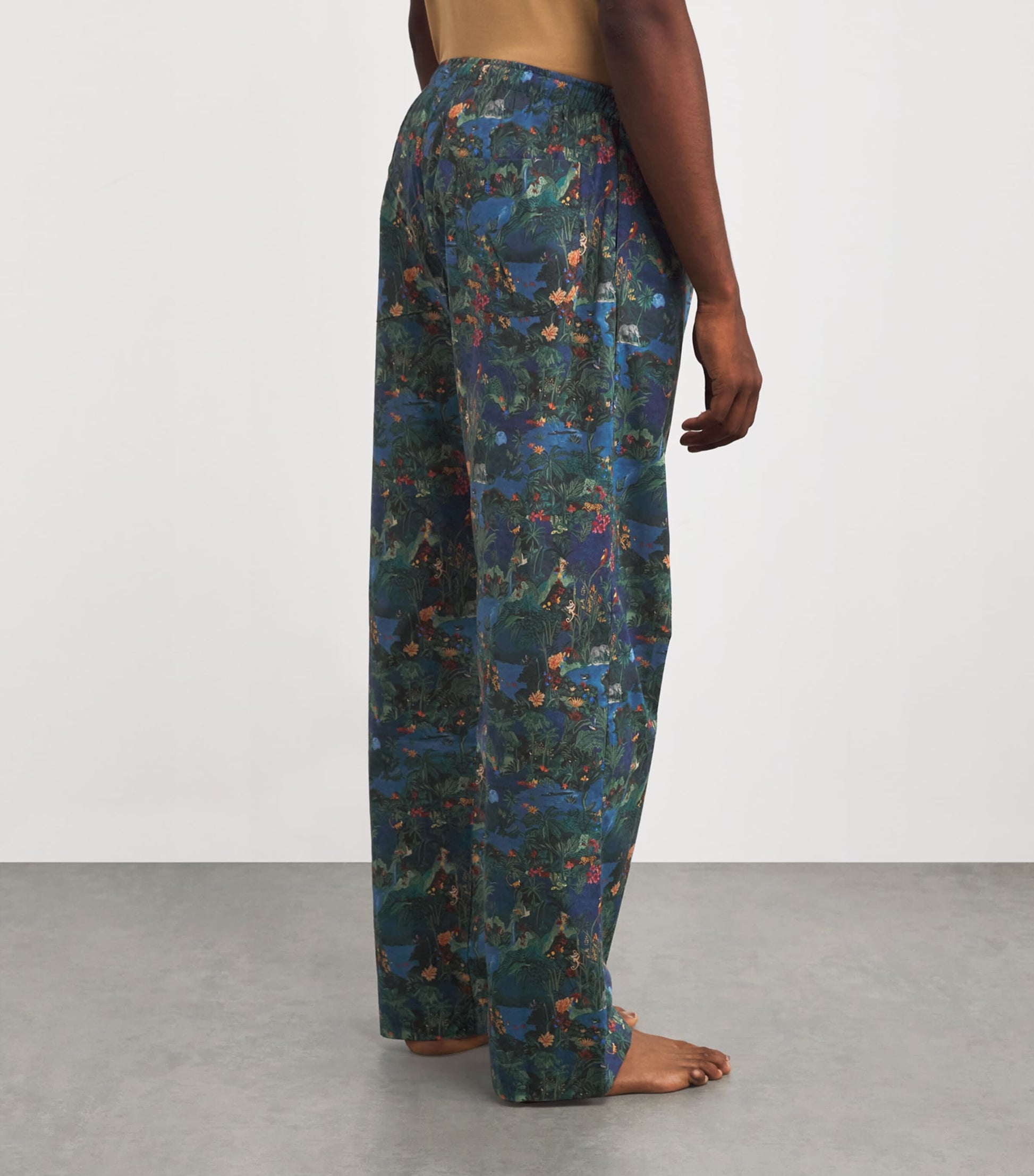 Cotton Jungle Print Lounge Trousers MULTI-COLOURED