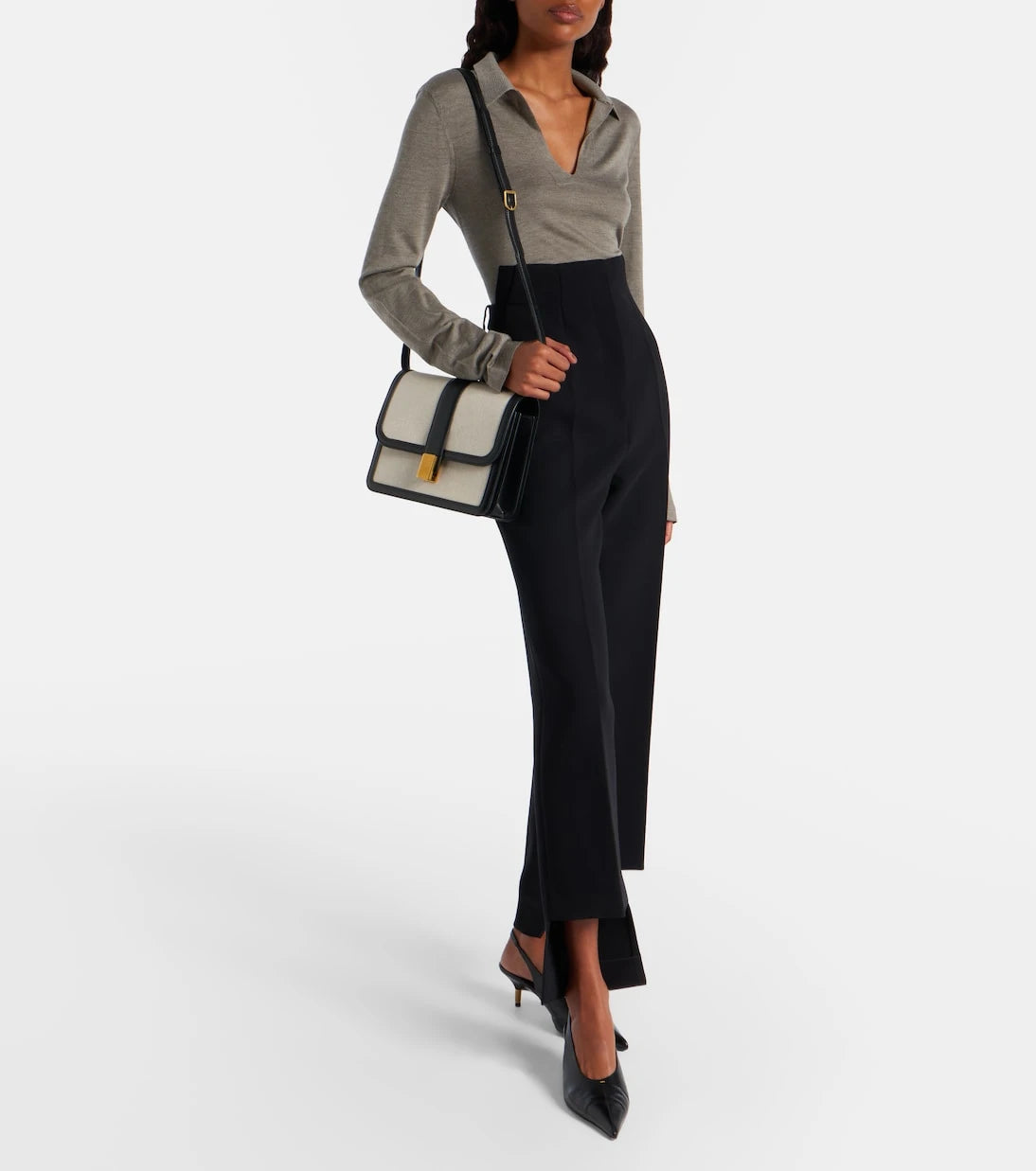 Khaite - Rae high-rise crêpe flared pants