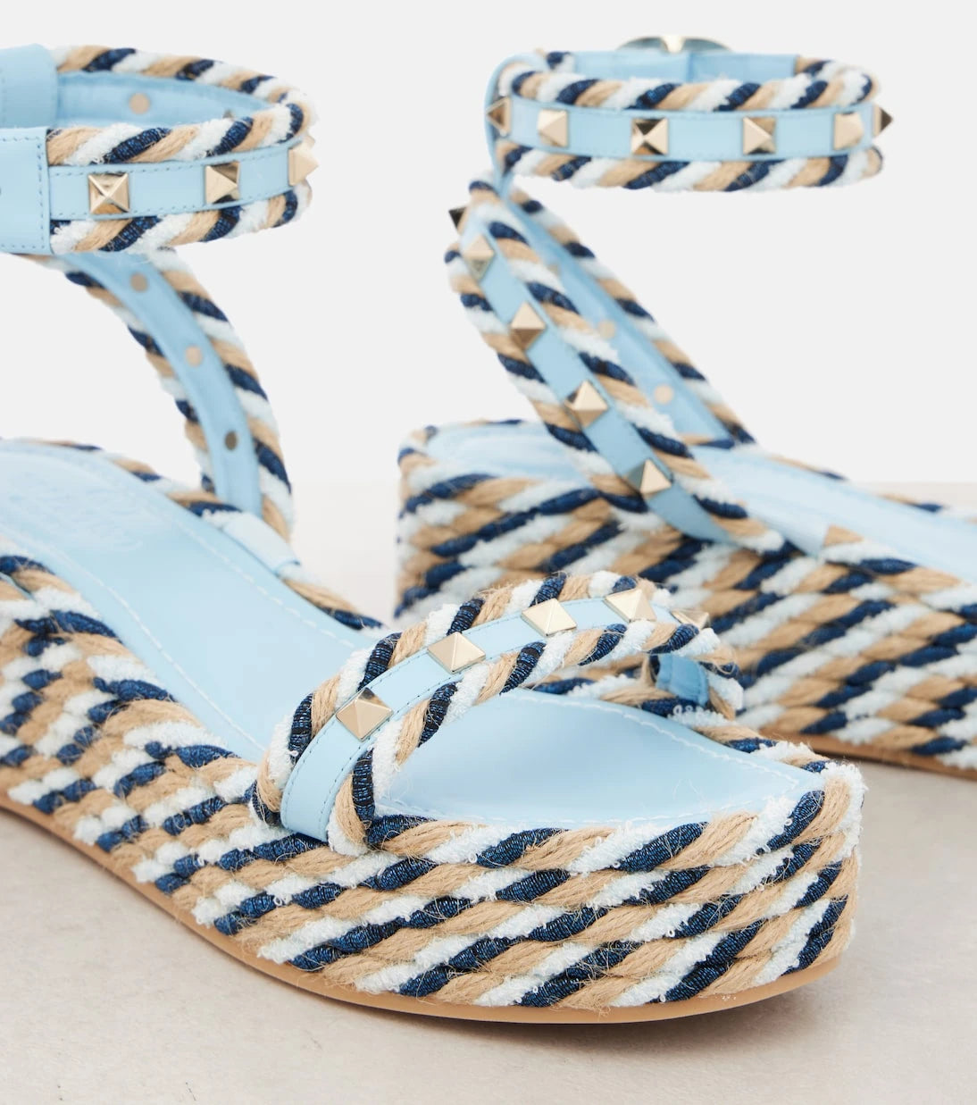 Valentino Garavani - Rockstud Torchon espadrille sandals