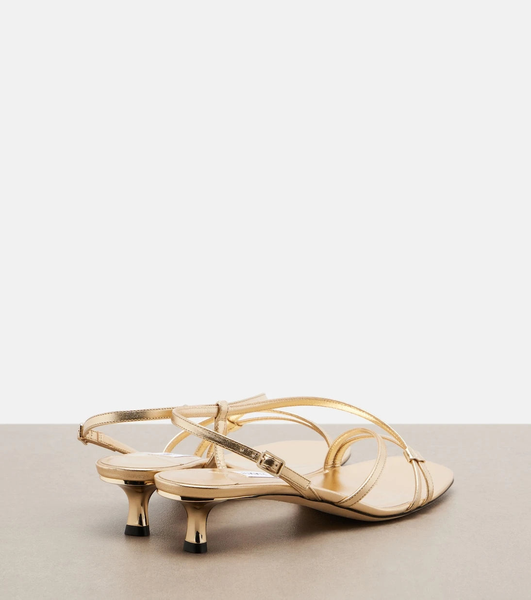 Jimmy Choo - Farris metallic leather slingback sandals