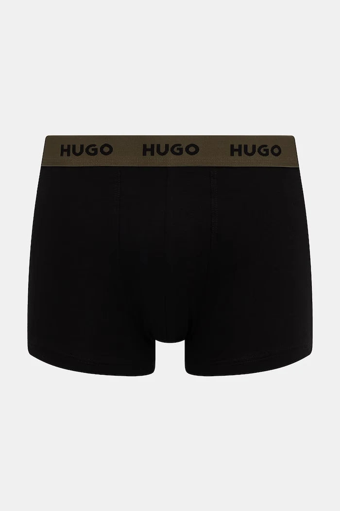 HUGO Erkek Pamuk Elastan Boxer TRUNK TRIPLET PACK 3'lü
