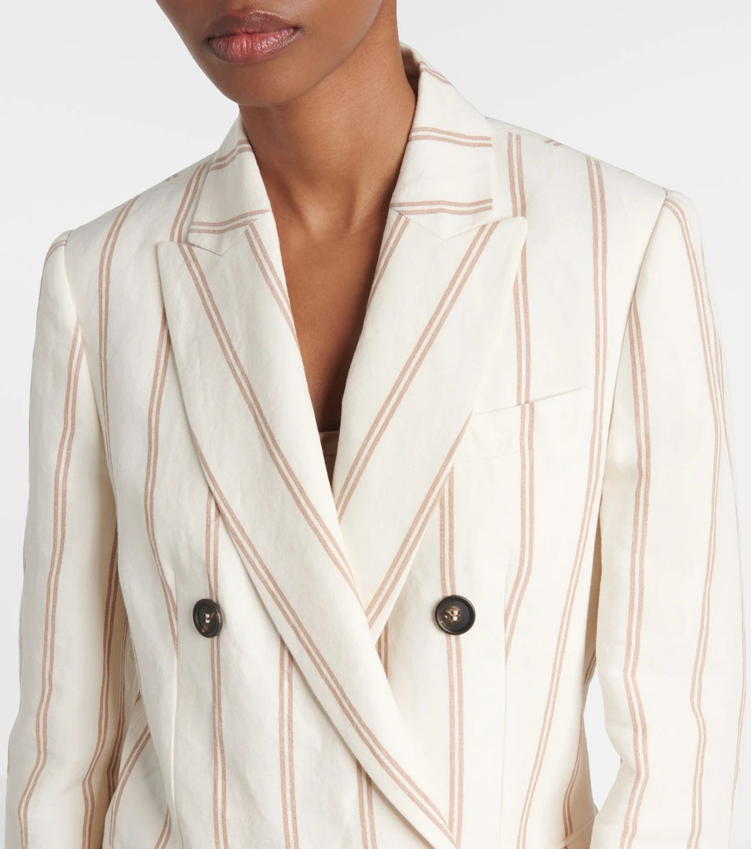 Brunello Cucinelli - Striped linen and cotton blazer