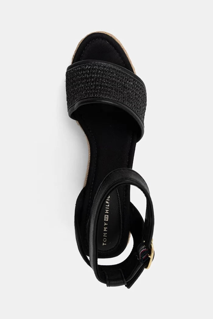 Tommy Hilfiger HIGH WEDGE ESPAD RAFFIA Sandalet
