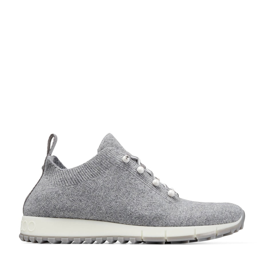 Jimmy Choo Grey Embellished Veles Sneakers