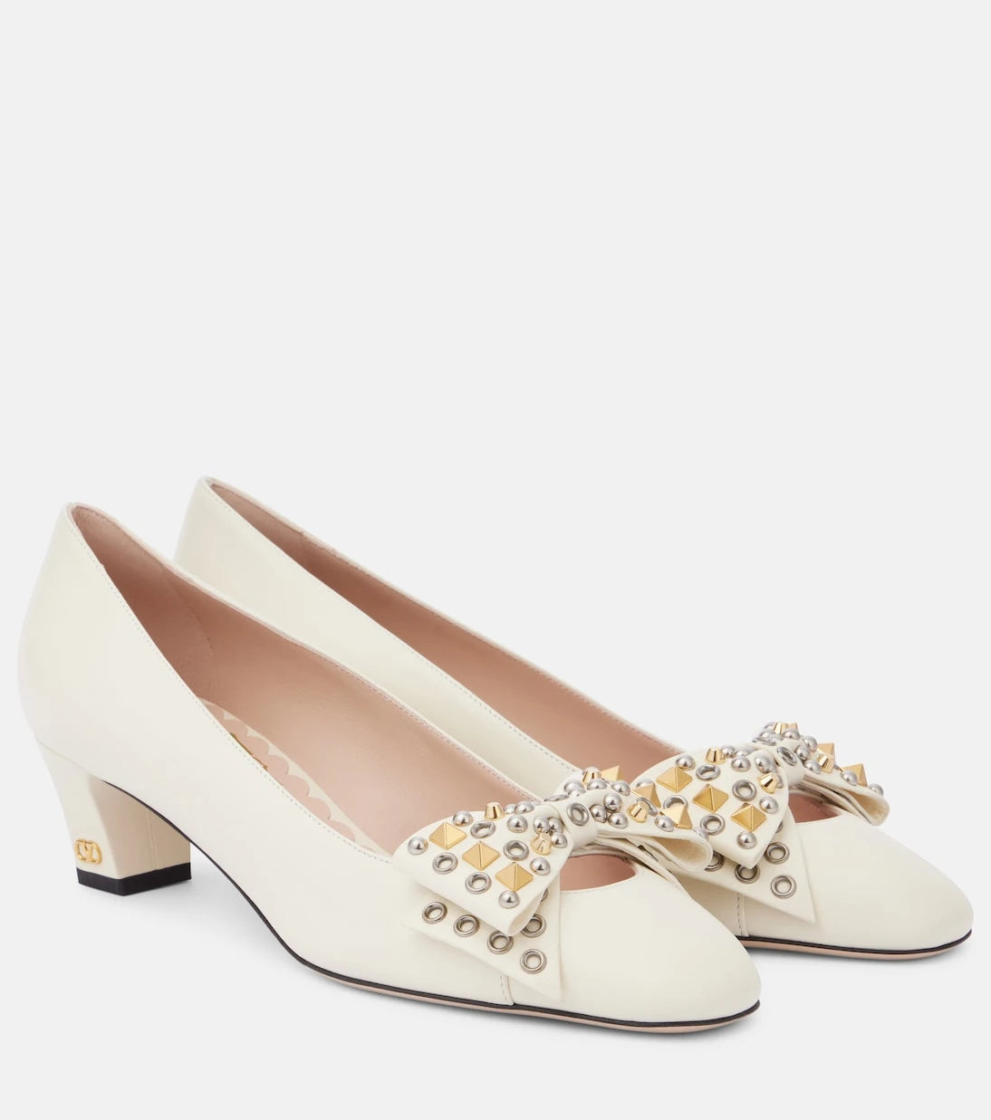 Valentino Garavani - Bowow 45 studded leather pumps
