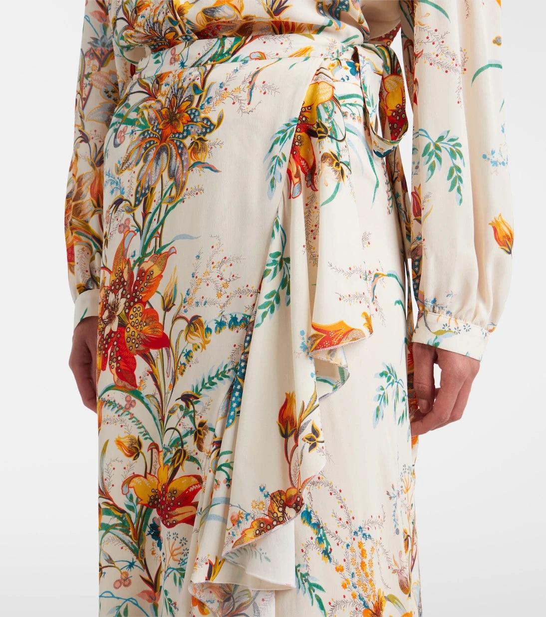 Etro - Floral wrap skirt