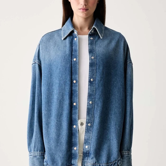BOSS Orange Kadın Denim Gömlek C_OVERSHIRT 4.0