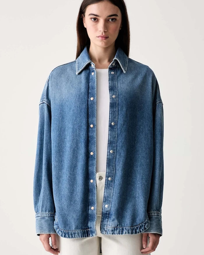 BOSS Orange Kadın Denim Gömlek C_OVERSHIRT 4.0