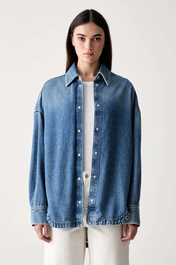 BOSS Orange Kadın Denim Gömlek C_OVERSHIRT 4.0