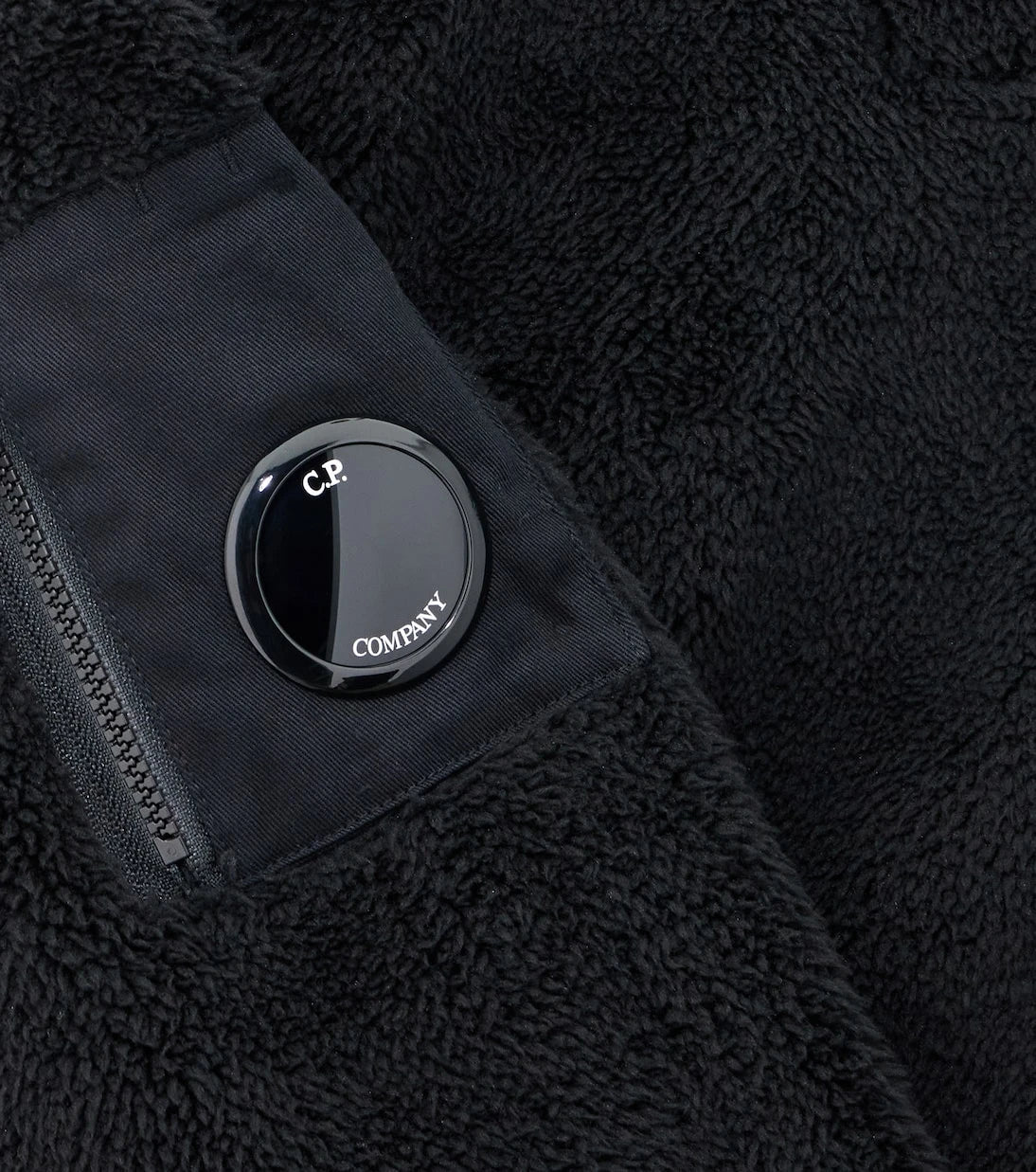 C.P. Company Kids - Lens teddy fleece jacket