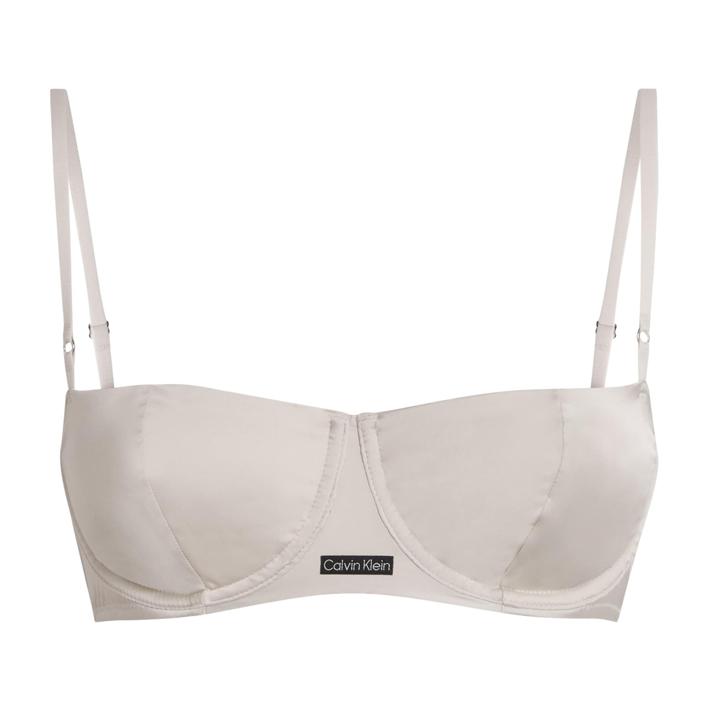 Calvin Klein White Satin Signature Bra