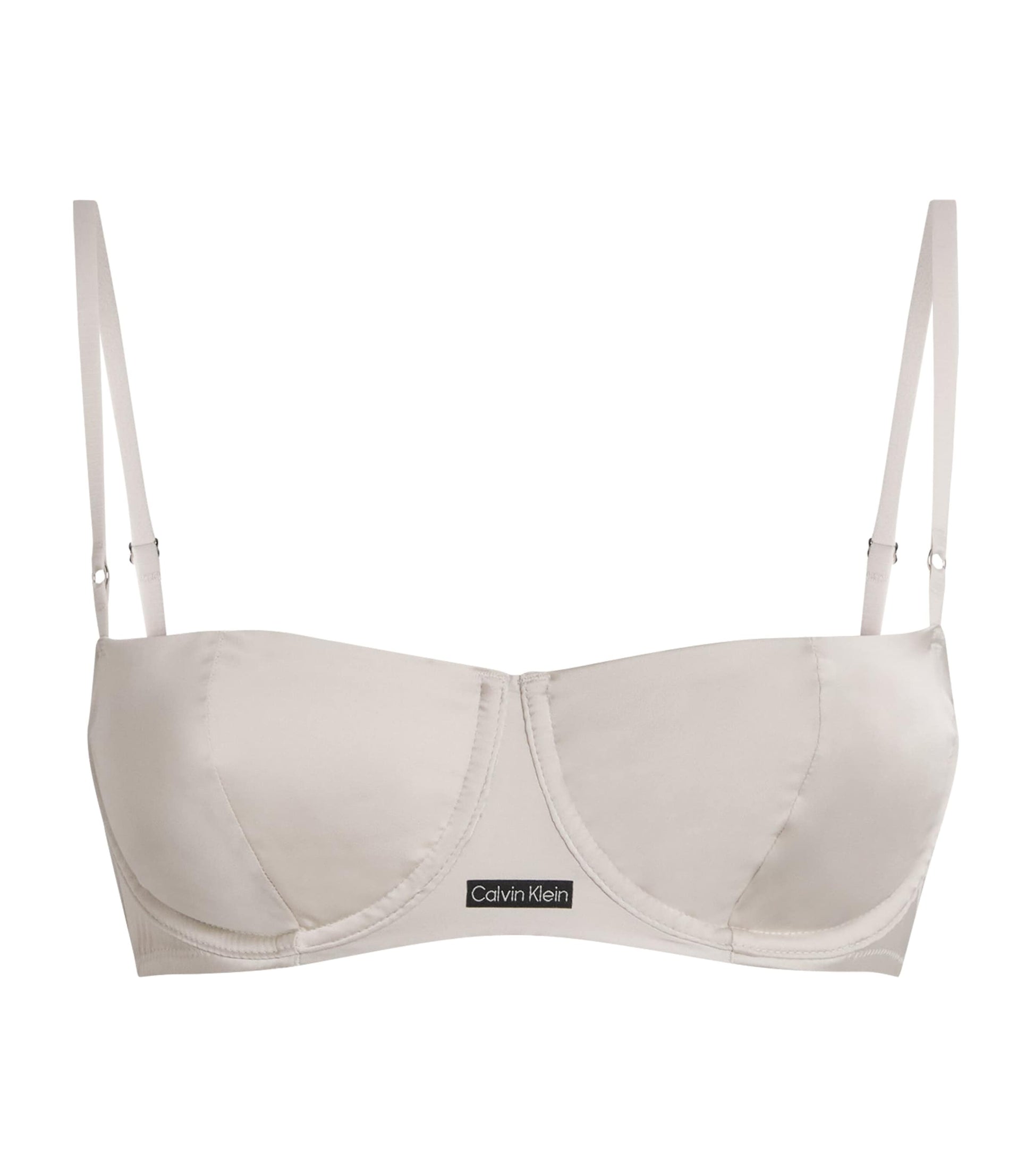 Calvin Klein White Satin Signature Bra