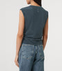 AllSaints Blue Ruched West Tank Top